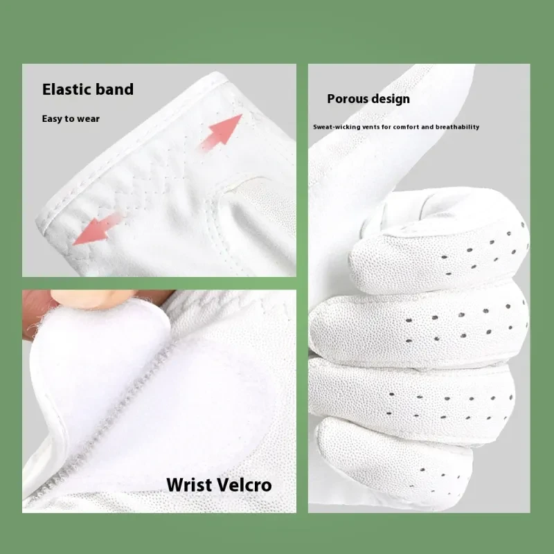 Unisex Golf Gloves – Suede PU Sports Gloves for Men and Women | White Grip Gloves