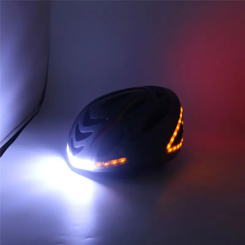 Smart LED Bike Helmet with Turn Signals – USB Rechargeable Bicycle Helmet with Brake Light & Remote Control