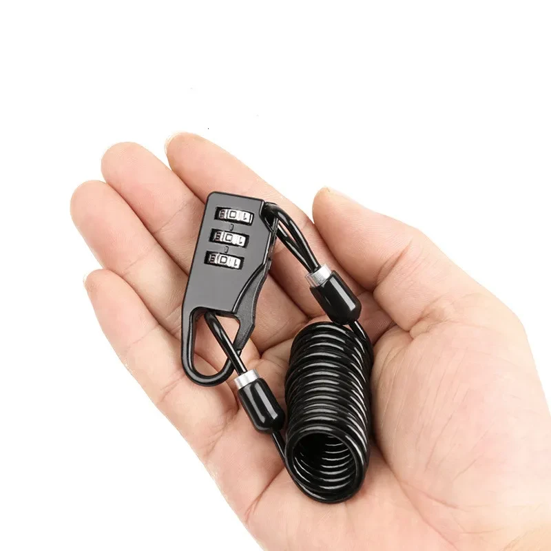 Portable Cable Lock – Zinc Alloy Wire Lock for Bikes, Scooters & Motorcycles