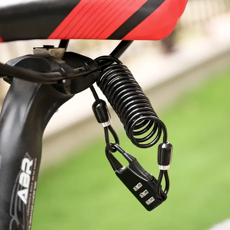Portable Cable Lock – Zinc Alloy Wire Lock for Bikes, Scooters & Motorcycles
