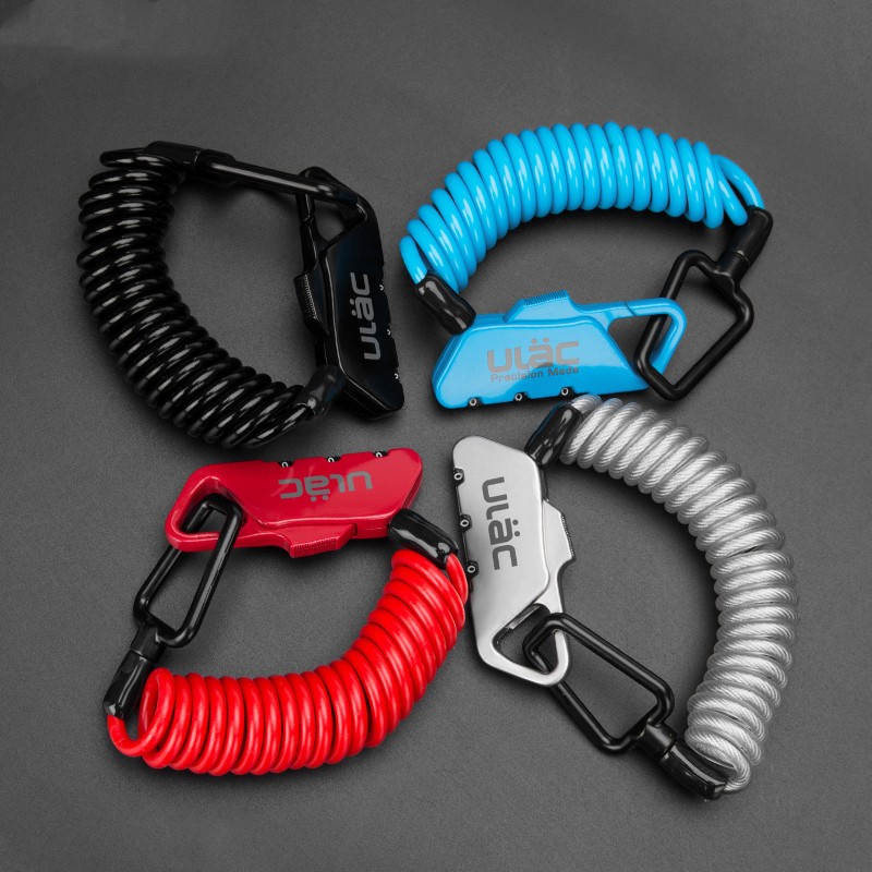 ULAC Portable Helmet & Bike Lock – Zinc Alloy Cable Lock with PVC Coating