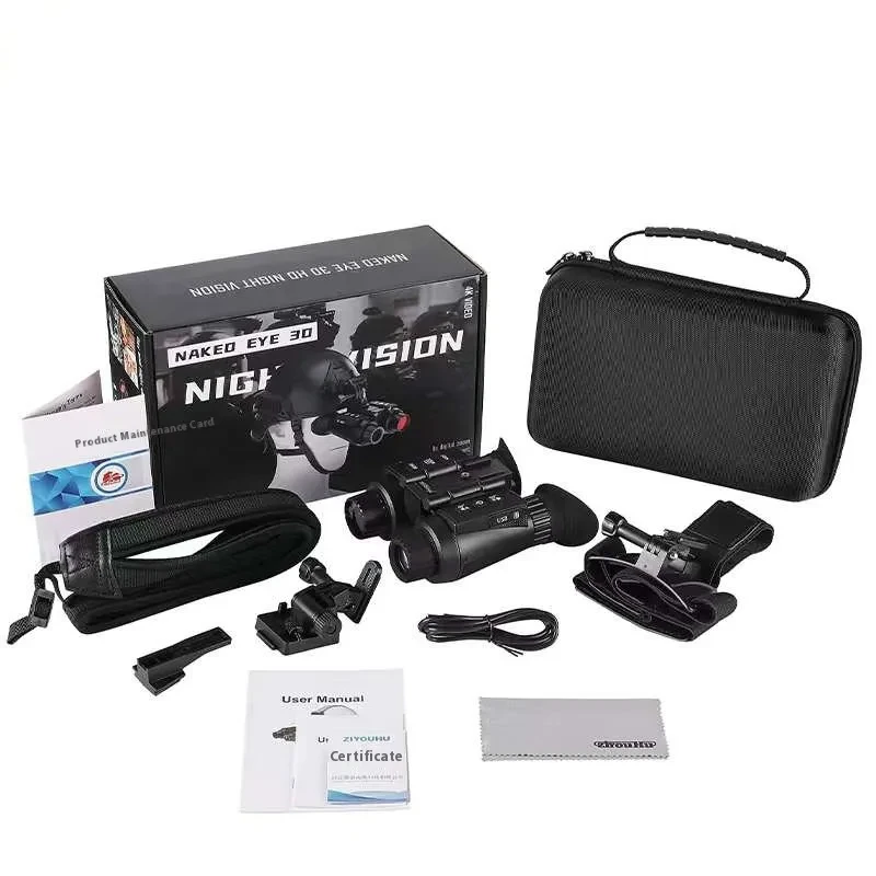 Head Mounted Night Vision Goggles – Tactical Helmet-Style Night Ops Gear with Built-in Battery & USB Charging