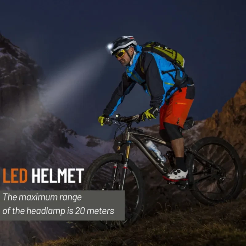 Smart Bluetooth Helmet with Warning Light – Integrated Riding Safety Helmet (USB Rechargeable)