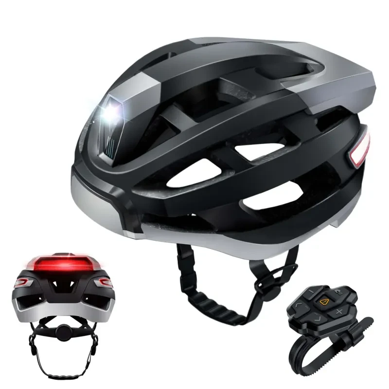 Smart Bluetooth Helmet with Warning Light – Integrated Riding Safety Helmet (USB Rechargeable)