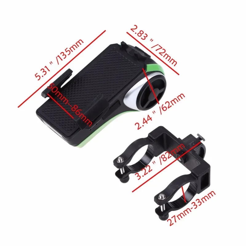 5-in-1 Bicycle Light with Bluetooth Speaker – LED Headlight, MP3 Player, Phone Holder, Power Bank & Bell for All Bikes