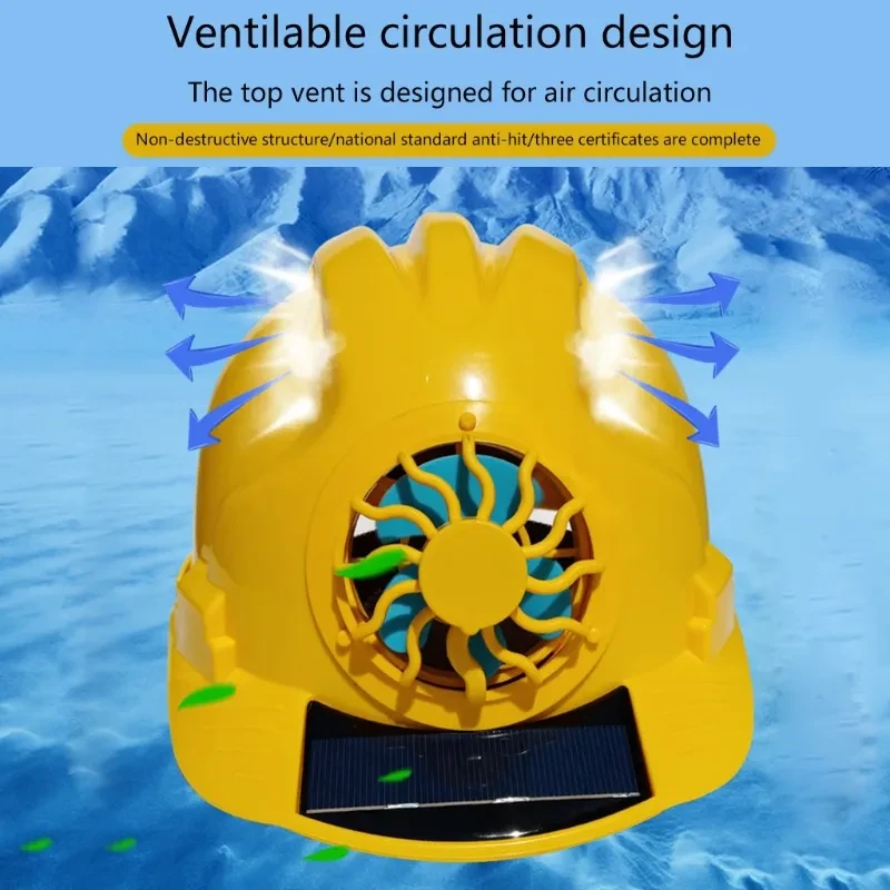 Solar Hat With Fan – Thickened Multifunctional Helmet for Outdoor Cooling & Sun Protection