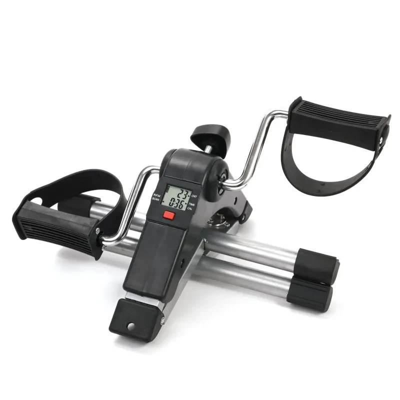 Folding Fitness Pedal Stepper – Indoor Exercise Bike Machine with LCD Display & Adjustable Resistance for Home, Office & Gym