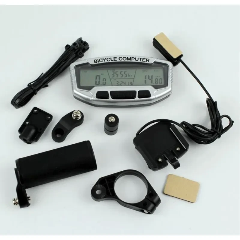 Mountain Bike Speedometer SD-558A – 28-Function Waterproof Cycling Computer with Blue Luminous LCD, Odometer, Stopwatch & Maintenance Alert