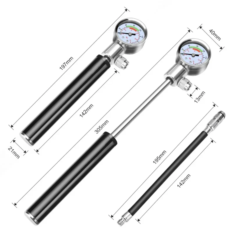 Portable High-Pressure Mini Pump Kit – 16-in-1 Bicycle Tire Repair Tool Set with Seat Bag