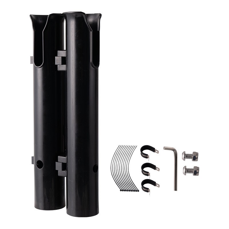 Motorcycle & Electric Bicycle Fishing Rod Rack – Double-Layer Plastic Clamp Holder
