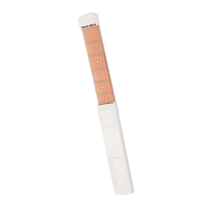 Portable Pocket Guitar Practice Tool – 6/4 Fret Mini Guitar Trainer with Real Strings & Strum Pad