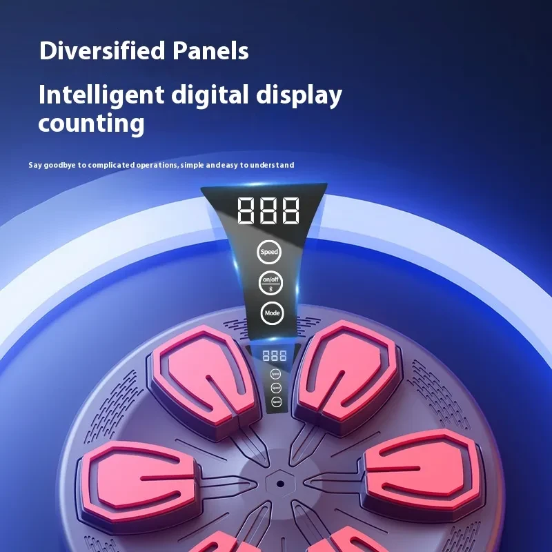 Smart Music Boxing Machine – Wall-Mounted LED Boxing Target with Speed & Mode Adjustment