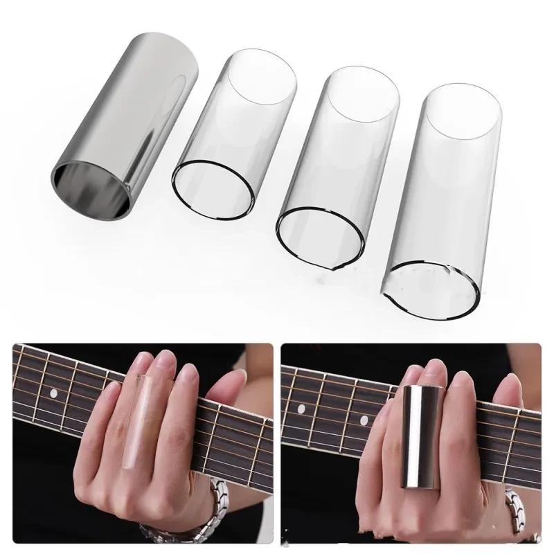 Electric Guitar Slide & Finger Pick Set – Stainless Steel & Glass Slider Kit