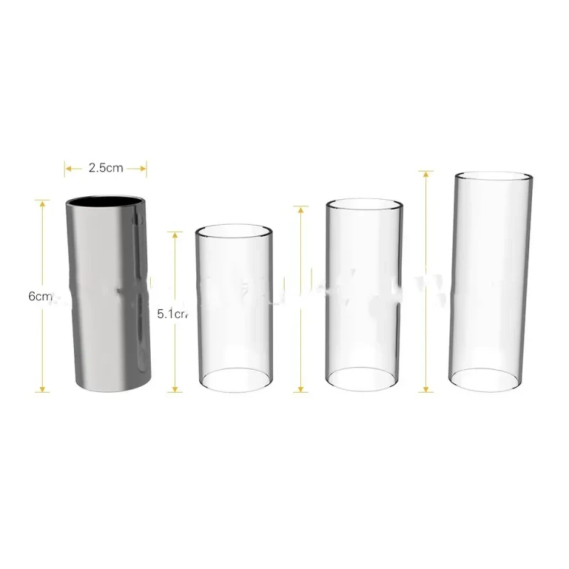 Electric Guitar Slide & Finger Pick Set – Stainless Steel & Glass Slider Kit