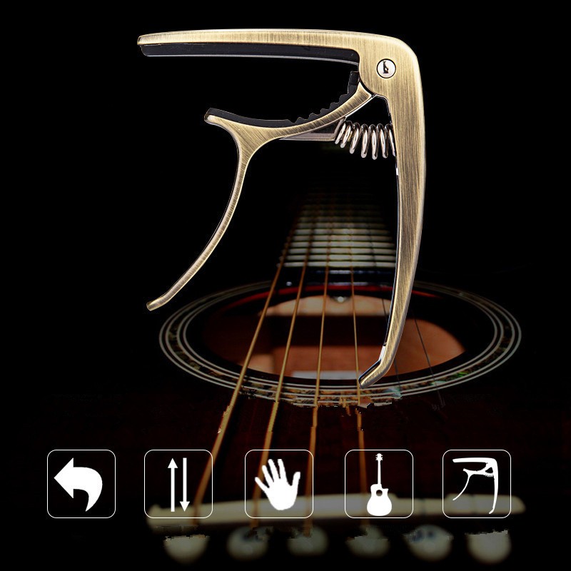 Folk Acoustic Guitar Capo β Quick Change Zinc Alloy Clamp