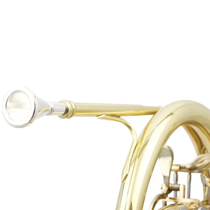 Pure Brass Round Horn – French Horn with Gold & Silver Mouthpiece