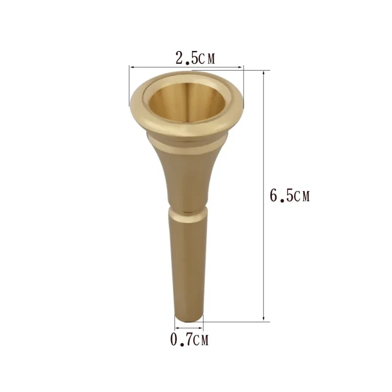 Pure Brass Round Horn – French Horn with Gold & Silver Mouthpiece