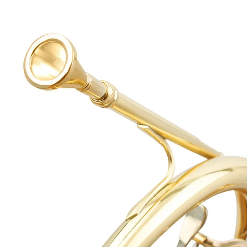 Pure Brass Round Horn – French Horn with Gold & Silver Mouthpiece