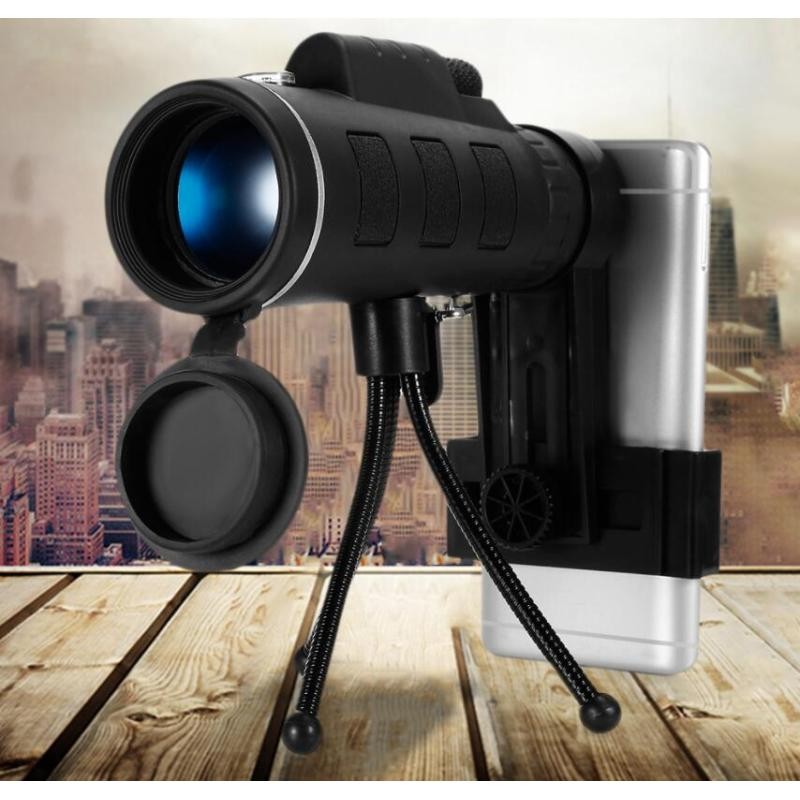 40X60 HD BAK4 Monocular Telescope β Night Vision Scope with Tripod, Phone Clip & Compass