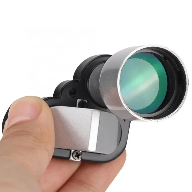 Low Light Night Vision Outdoor Monocular Telescope – 8x20 Optical Green Film with Phone Adapter