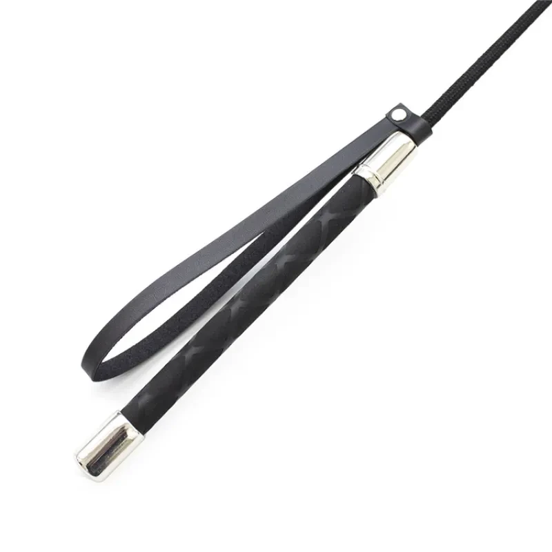PU Leather Horse Riding Whip – 70cm Straight Equestrian Whip with Non-Slip Handle