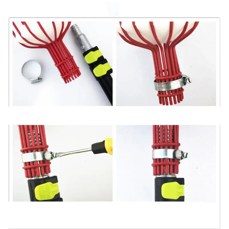 High-Altitude Retractable Fruit Picker Tool – Garden Hardware Attachment for 28–30mm Poles