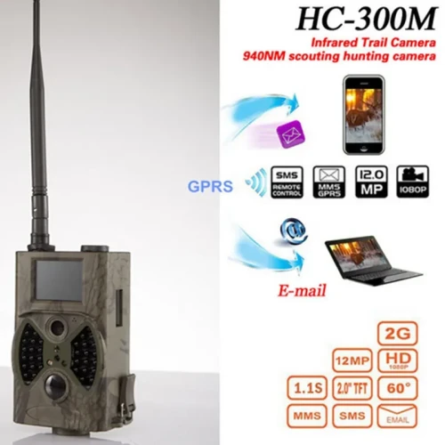 Anti-Theft Infrared Night Vision Solar Surveillance Camera with TF Card Slot & LCD Screen