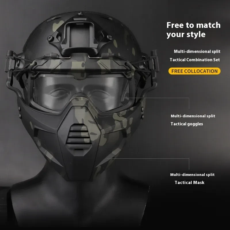 Multi-Dimensional Tactical Mask & Goggles Set