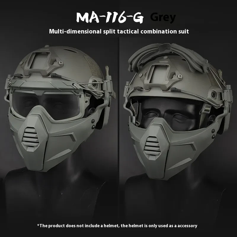 Multi-Dimensional Tactical Mask & Goggles Set