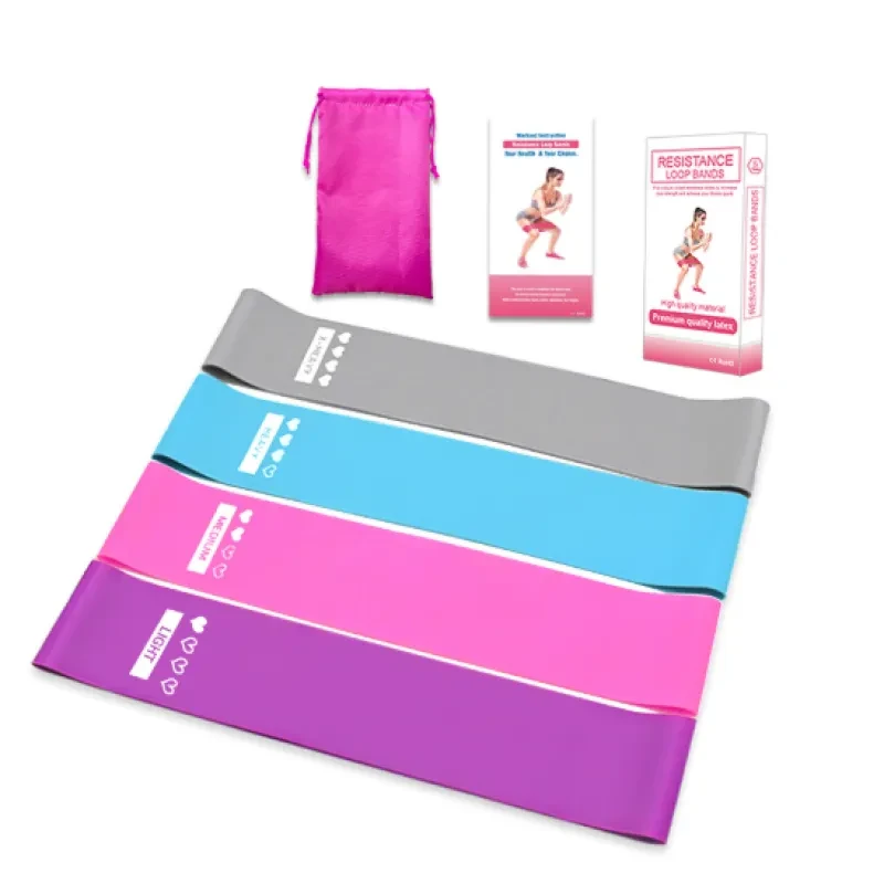 Resistance Bands for Fitness, Yoga, Pilates – Elastic Booty Bands for Women & Home Workouts