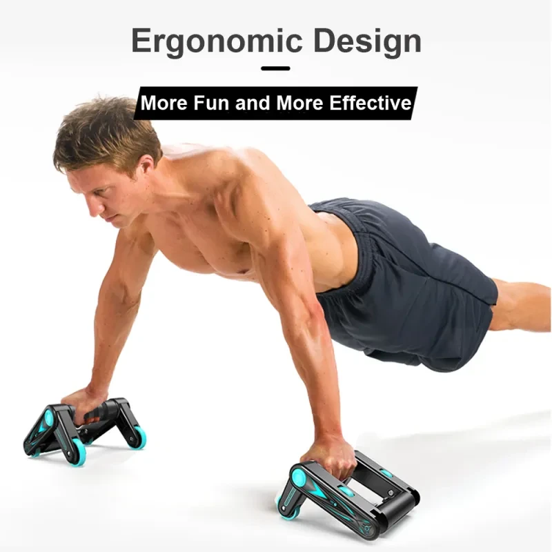 Abdominal Muscle Wheel - Foldable Home Fitness Roller for Core & Strength Training