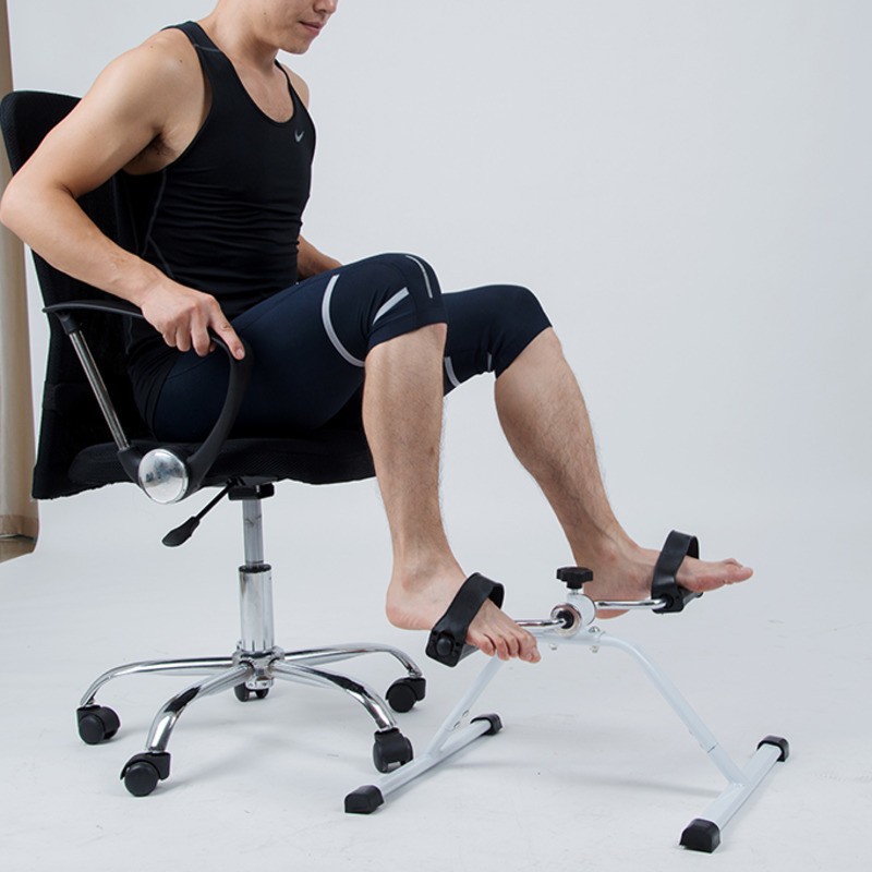 Portable Pedal Exerciser - Mini Foldable Leg Fitness Bike for Indoor Rehab & Workout