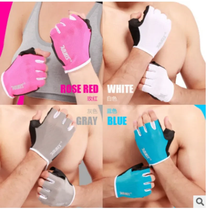 Workout Power Gloves – Breathable Half-Finger Gym Gloves with Leather Grip & Palm Protection