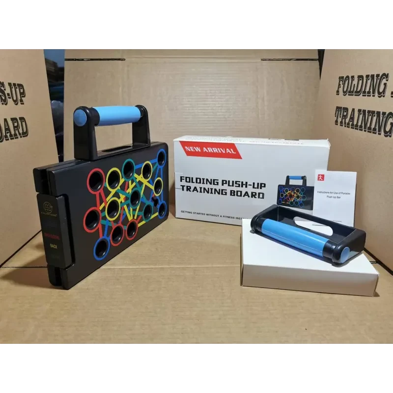 Push Up Support Training Board - Multi-Angle Foldable Push-Up System with 24 Position Options
