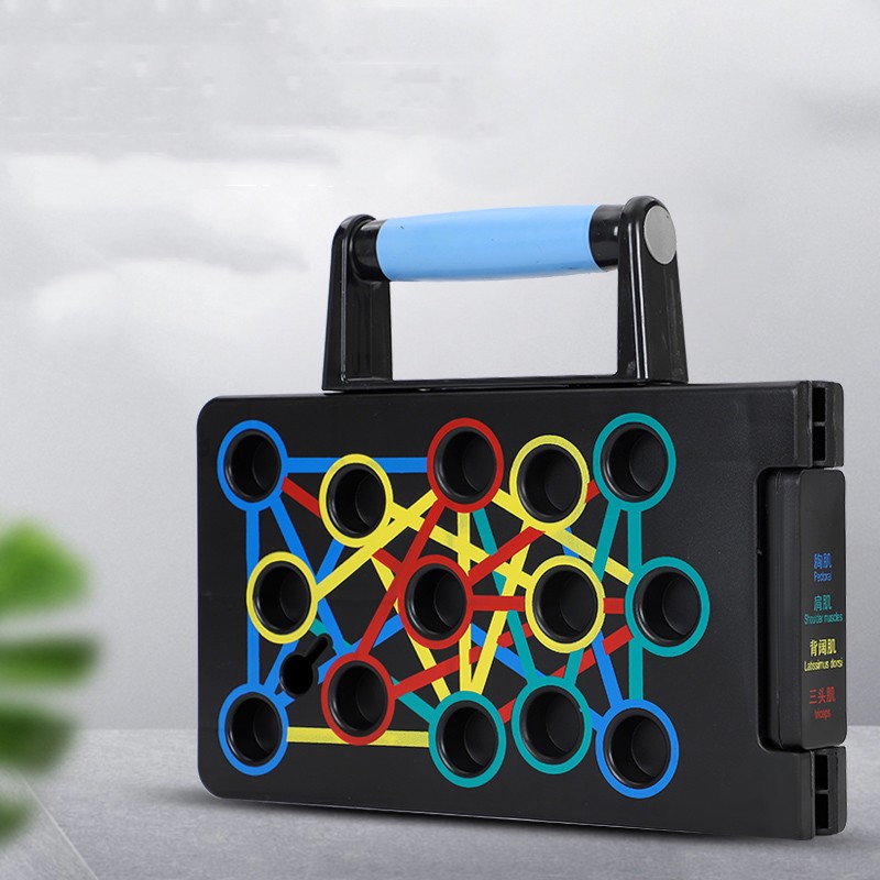 Push Up Support Training Board - Multi-Angle Foldable Push-Up System with 24 Position Options