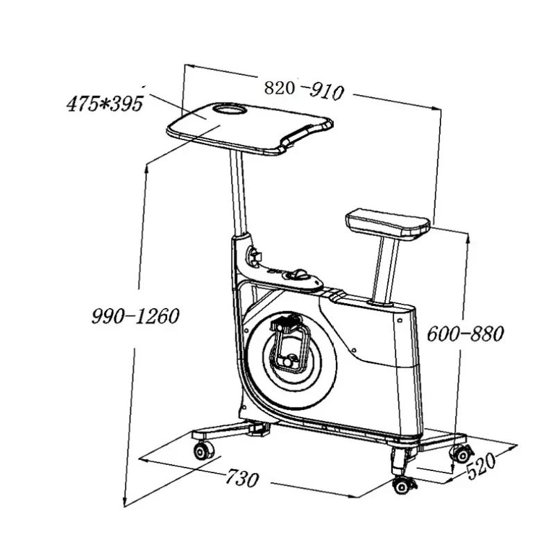 Compact Magnetic Desk Exercise Bike – Silent Upright Home & Office Fitness Cycle