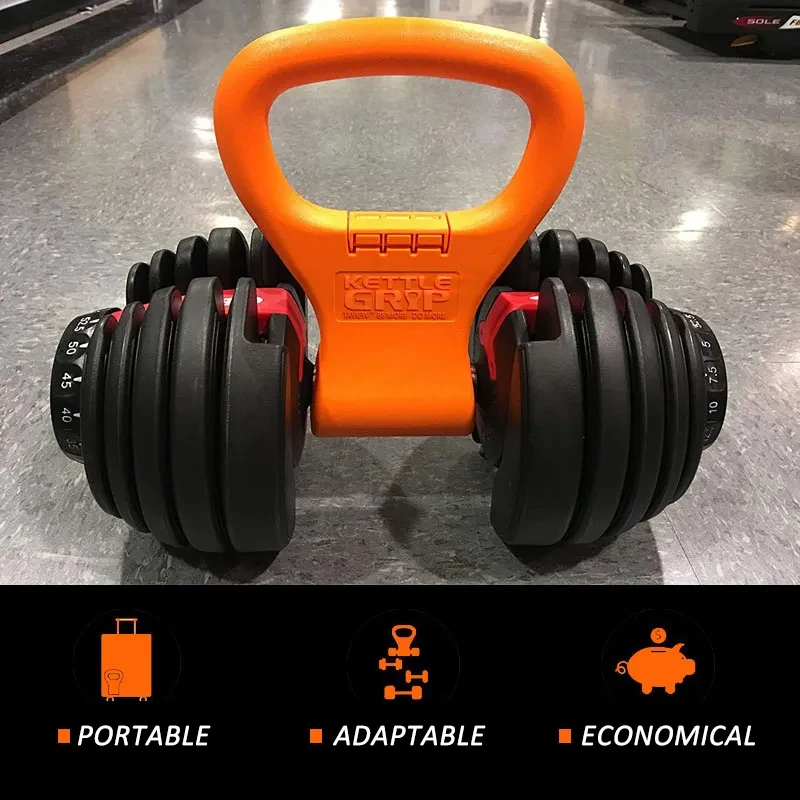 Kettlebell Adjustable Handle – Dumbbell to Kettlebell Converter Clip for Power Training