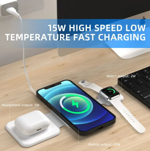 3-in-1 Foldable Wireless Charging Station