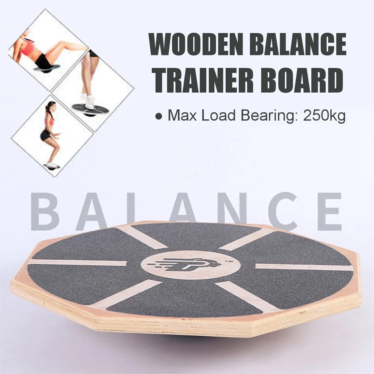 Wooden Octagonal Balance Trainer Board – Twist Fitness Tool