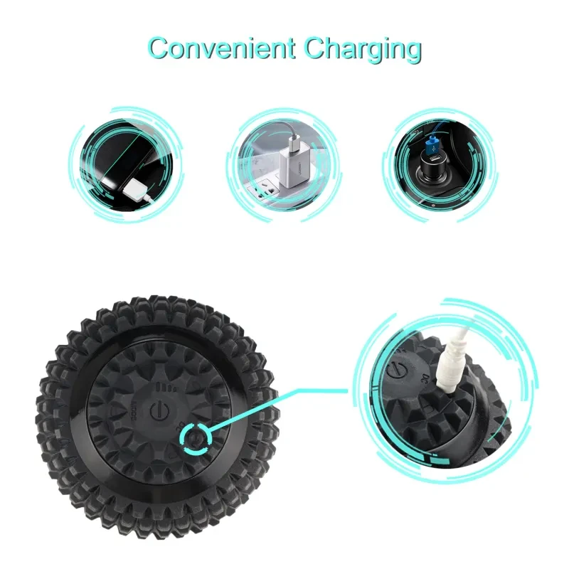 Electric Vibrating Massage Ball – 4-Speed Portable Muscle Therapy Roller for Deep Tissue Relief