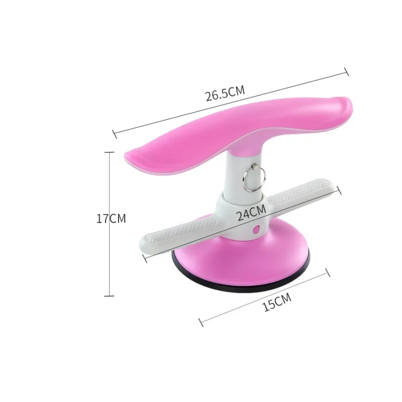 Sit-up Aids Equipment – Floor Sit-Up Bar with Resistance Bands for Home & Gym
