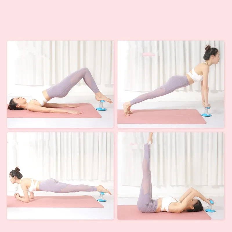 Sit-up Aids Equipment – Floor Sit-Up Bar with Resistance Bands for Home & Gym