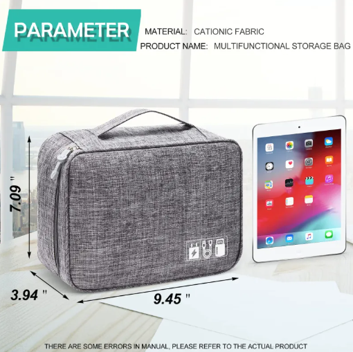 Electronics Cable Organizer Bag – Waterproof Travel Storage Case for USB Cables, Chargers & Accessories