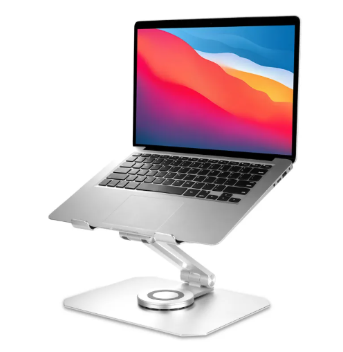 Adjustable 360° Rotating Laptop Stand–Foldable Aluminum Laptop Riser (11-17.3")