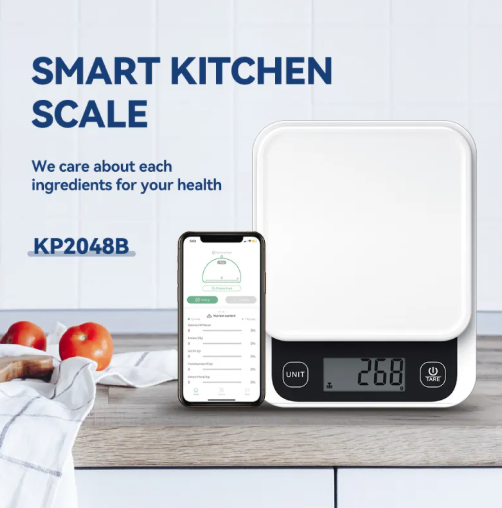 Smart Food Calorie Scale – Digital Kitchen Scale with LCD Display & Nutrition Calculator App (Bluetooth-Enabled)
