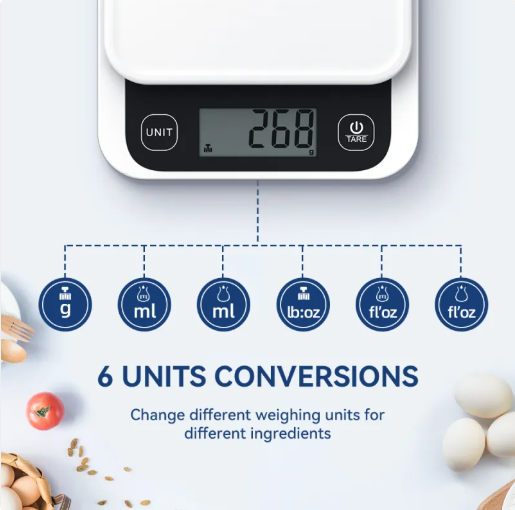 Smart Food Calorie Scale – Digital Kitchen Scale with LCD Display & Nutrition Calculator App (Bluetooth-Enabled)