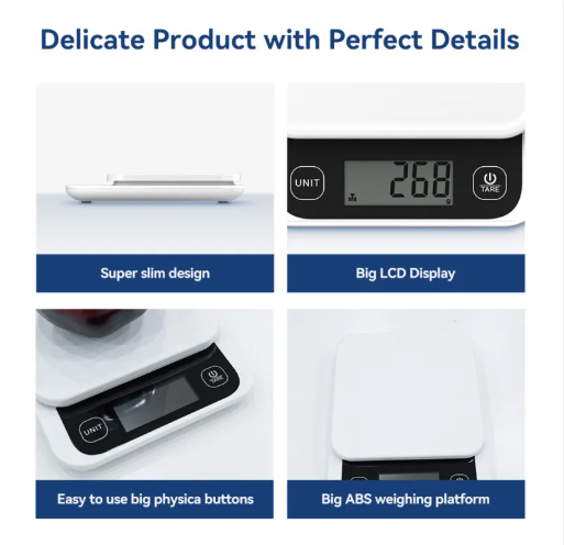 Smart Food Calorie Scale – Digital Kitchen Scale with LCD Display & Nutrition Calculator App (Bluetooth-Enabled)