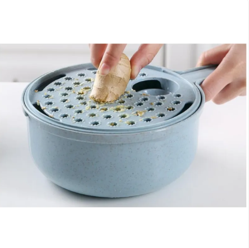 8-in-1 Vegetable Chopper Cutter Spiralizer – Multi-Function Mandoline Slicer with Grater, Peeler & Strainer