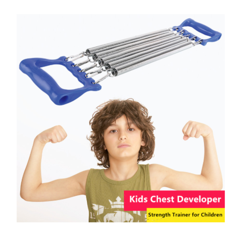 Kids Chest Expander – Adjustable 4-Spring Muscle Training Exerciser for Upper Body Fitness