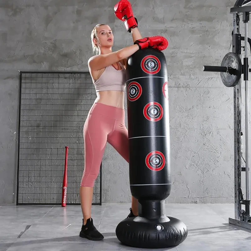 PVC Inflatable Boxing Column – 1.6M Standing Punching Bag for Fitness & Training